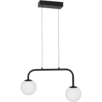 Nova Luce JOLINE LED Pendelleuchte Schwarz 16W Neutralweiss 35x12,5x115cm 9919602