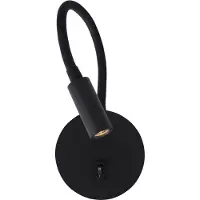 Lyora JACO LED Wandleuchte Schwarz 3W Warmweiss 10x3x44cm 8140322