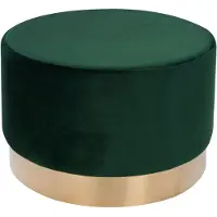 Underbar | Pouf Nanier Samt grün Samt 55x43x55 cm | NADUVI