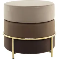 Hearthome & Living | Pouf Ilda Braun Polyester 48.5x46x48.5 cm | NADUVI