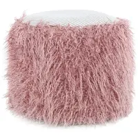 Kayoom Fellpouf Bobtail 100 Rosa / Grau