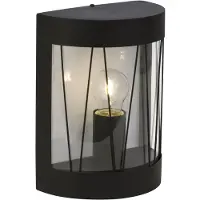 Brilliant Wandleuchte Reed in Schwarz-matt E27 IP44 Version I