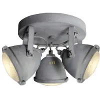 Brilliant Carmen LED Spotrondell 3flg grau Beton