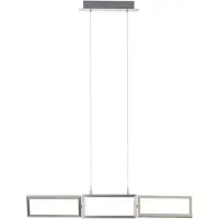 Brilliant moderne Pendelleuchte TUNAR | Hängelampe mit beweglichen Seitenteilen | dimmbar über 3-Stufen-Dimmer | 34W 3400 Lumen 3000 Kelvin | Aluminium/Kunststoff