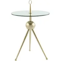 Hearthome & Living | Beistelltisch Ontario goldfarben Stahl 46x46x70 cm | NADUVI