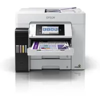 Epson EcoTank ET-5880 - Multifunktionsdrucker - Farbe - Tintenstrahl - A4 (210 x 297 mm) (Original) - A4 (Medien) - bis zu 25 Seiten/Min. (Drucken) - 550 Blatt - 33.6 Kbps - USB, LAN, Wi-Fi