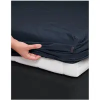 Essenza Spannbettlaken Minte Nightblue (Satin)-90 x 210 cm