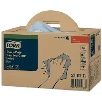 Tork Premium 530 Arbeitstuch 1-lagig blau 43x39 Karton mit 200 Blatt Handybox