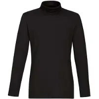 Trigema Rollkragenshirt "Rollkragenshirt", Herren, Gr. XXL, schwarz, Feinstrick, 95% Baumwolle, 5% Elastan, Basic, normal, ohne Ausschnitt, Shirts Rollkragenshirt