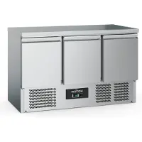 Ecofrost Gastro Edelstahl Kühltisch Kühltheke 3 Türen 1365x700x876mm 368l +2/+8¬∞C