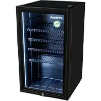 Gastro-Cool - Flaschenkühlschrank mit Glastür - Gastronomie - Bar - schwarz - LED - KW90