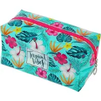 I-Total federmäppchen Tropical 19 x 10 x 10 cm aqua/rosa