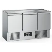 Ecofrost Gastro Edelstahl Kühltisch Kühltheke Saladette 3 Türen 368l 3x 1/1GN +2/+8°C