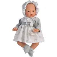 ASI Koke Grey And White Dress 36 Cm Puppe