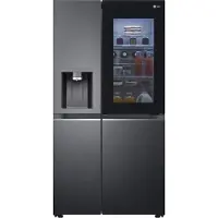 LG InstaView GSXV91MCAE, Freistehend, Amerikanische Tür, Schwarz, Berührung, LED, Innen
