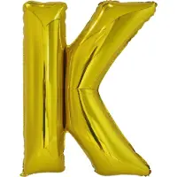 Amscan Grosser Buchstabe K Gold Folienballon N34 verpackt