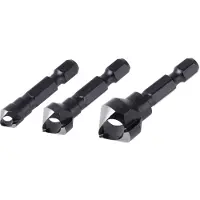 Wolfcraft 1 Querlochsenker-Set WS 3-tlg., ø8,12,16
