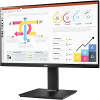LG 24QP750-B, 60,5 cm (23.8"), 2560 x 1440 Pixel, Quad HD, LED, 5 ms, Schwarz