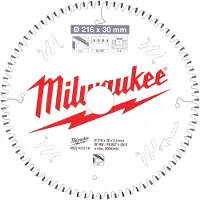 Milwaukee Sägeblatt Alu 216/30 mm 80 Zähne Flachtrapezzahn negativ