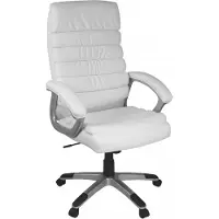 Amstyle Valencia Bürostuhl Kunstleder Weiß ergonomisch mit Kopfstütze Chefsessel Schreibtischstuhl mit Wippfunktion Drehstuhl hohe Rücken-Lehne X-XL
