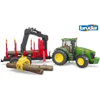 BRUDER John Deere 7930 mit Rückeanhänger, Modellfahrzeug