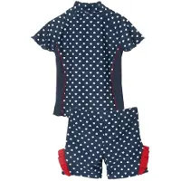Playshoes 2tlg. Badeoutfit "Herzchen" in Dunkelblau | Gr.: 86/92