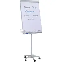 Franken Flipchart PRO Mobil FC41, 5 Rollen, höhenverstellbar, magnethaftend, Ablageschale, Tafel 670 x 950 mm