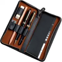 Alassio Schreibger„te-Etui, fr 3 Schreibger„te, schwarz