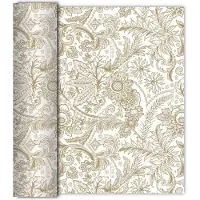 Gala 40cm Papiertischläufer 6m Rolle Stoffähnliches Tischband Weiß Gold