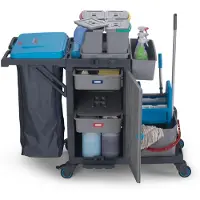 CombiSteel Reinigungswagen Procart 317 mit Mopppresse und Eimer