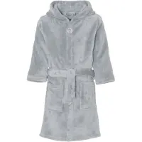 Playshoes Fleece-Bademantel uni in Grau | Gr.: 146/152