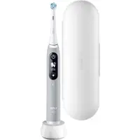 Oral-B iO Serie 6, Erwachsener, Vibrierende Zahnbürste, Tägliche Pflege, Zahnfleischpflege, Sensibel, Whitening, Grau, Rund, Akku