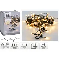 EDM Multifunktionsgirlande 180 Leds weiß warm 220v 23m ip44