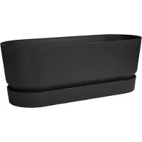 Elho 50 cm Schwarze Oval-Plastikpflanze