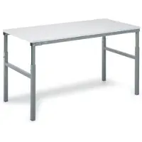 Treston Arbeitstisch TP515, höhenverstellbar, 150 x 65-90 x 50cm, Melamin, für Werkstatt