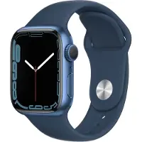 Apple Watch Series 7 Aluminium 41 mm (2021) | GPS | blau | Sportarmband Abyssblau