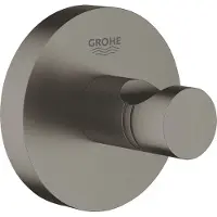 GROHE Essentials håndklædekrog i metal med skjulte fastgøringsskruer. Børstet Hard Graphite.