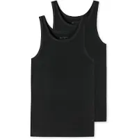 Schiesser Unterhemd Herren 176038 Black (2er Set)-XXXL
