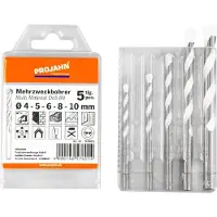 Projahn Mehrzweckbohrer-Set, Hartmetallschneide, 5-teilig, zylindrischer Schaft, Ø 4-5-6-8-10 mm