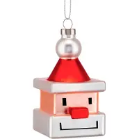 Alessi Weihnachtsanhänger Weihnachtsmann Santa Cube rot, Designer Massimo Giacon, Marcello Jori, 5.5x9.5x5.5 cm