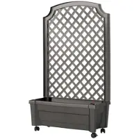 KHW Spalier Pflanzkasten auf Rollen mit Bewässerungssystem, BxTxH: 79x35x134 cm