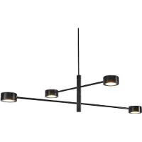 Nordlux Hängelampe Clyde, dimmbar, schwarz, für Wohn- / Esszimmer, Metall, Modern
