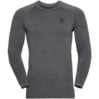 Odlo Unterhemd BL Top Crew Neck LS Performance Warm Eco Grey Melange Black Herren-XL