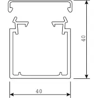 Hager Tehalit Leitungsführungskanal B40xH40mm LF 400400 gr 2 Stk