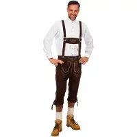 Sonstiges Lederhose dunkelbraun - AUSLAUF, Größe:48