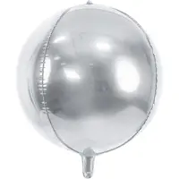 Party Deco Luftballon Sphere Silber 40cm