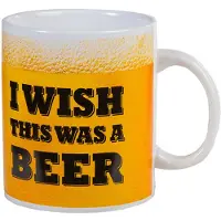 Out of the blue Kaffeetasse XL I Wish this was a beer 13x11cm