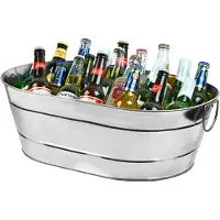 Drink Ovale Partywanne Aus Galvanisiertem Stahl