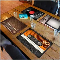 Mikamax 4x Tischsets - Retro-Design