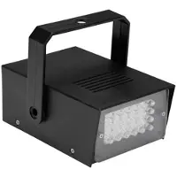 HQ Power Mini-Stroboskop mit weißen LEDs 24 LEDs auf Batterien
